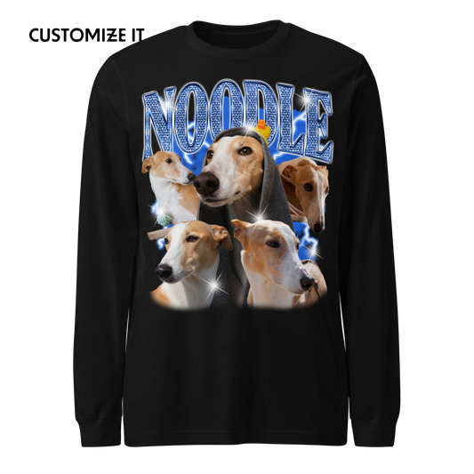 CUSTOM Create Your Own Custom Bling Pet Bootleg Sleeve Tee T-Shirt