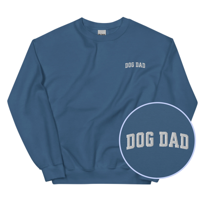 Dog Dad Varsity Embroidered Sweatshirt