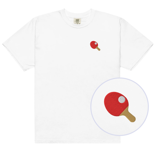 Table Tennis Embroidered Premium T-Shirt