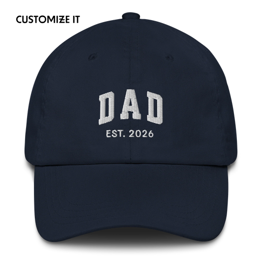 CUSTOM YEAR Dad to Be Embroidered Cap