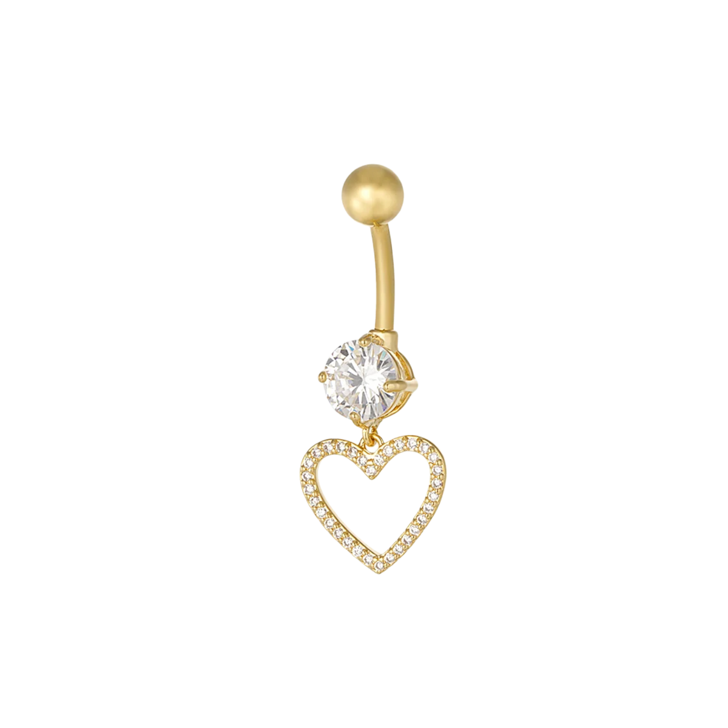 I Heart You Navel Belly Button Piercing