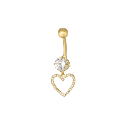 I Heart You Navel Belly Button Piercing
