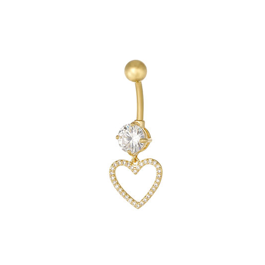 I Heart You Navel Belly Button Piercing