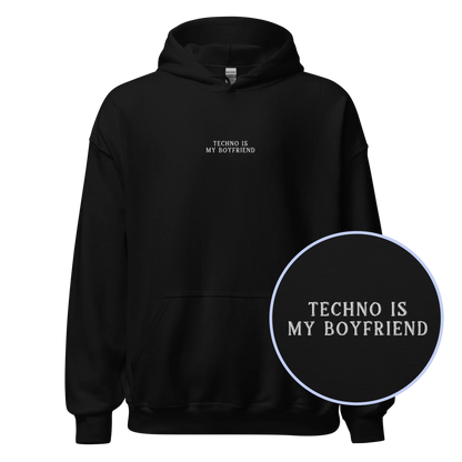 Techno is My Boyfriend Embroidered Hoodie