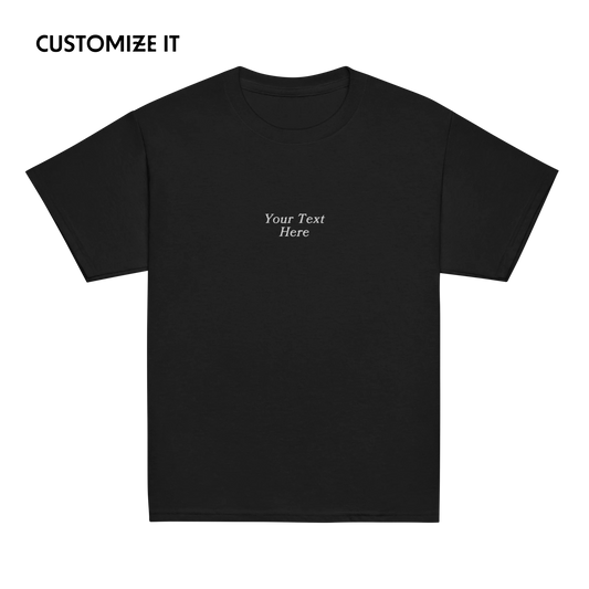 CUSTOM Your Text Serifed Embroidered Baby Tee