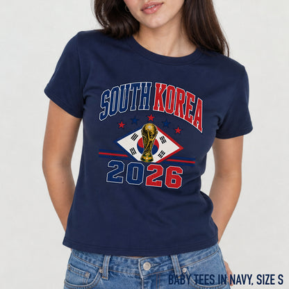 South Korea 2026 Football World Cup Baby Tee
