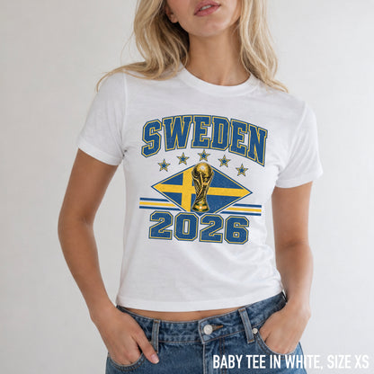 Sweden 2026 Football World Cup Baby Tee