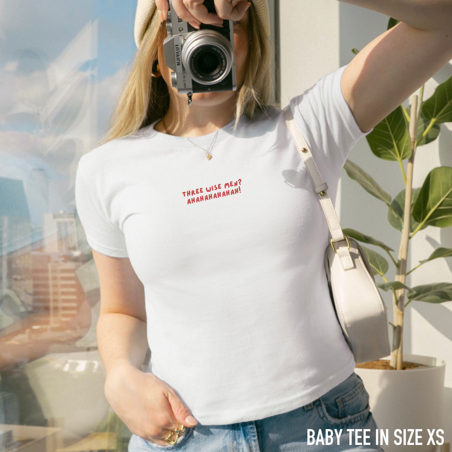 Three Wise Men Funny Feminist Christmas Embroidered Baby Tee