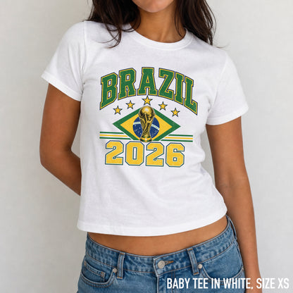 Brazil 2026 Football World Cup Baby Tee