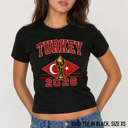Turkey 2026 Football World Cup Baby Tee