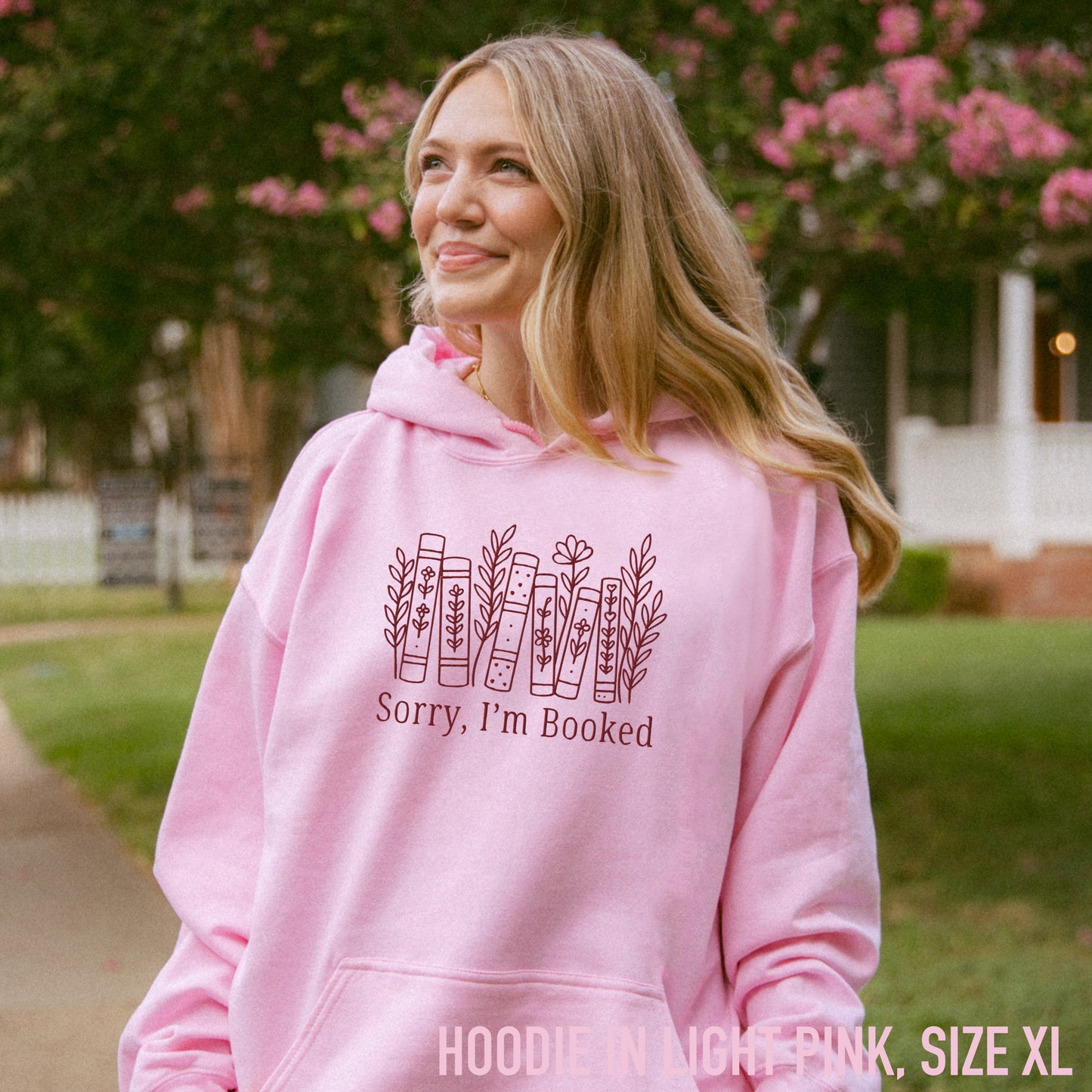 Sorry I'm Booked Bookish Book Lover Embroidered Hoodie