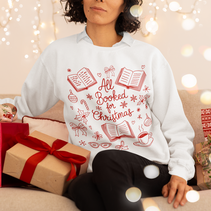 All Booked for Christmas Bookish Sweatshirt