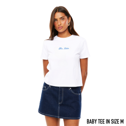 CUSTOM Mrs. Surname Embroidered Bride Baby Tee
