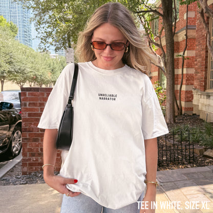 Unreliable Narrator Embroidered Classic T-Shirt