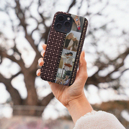 CUSTOM PHOTO Blossom Checkboard Aesthetic iPhone Case