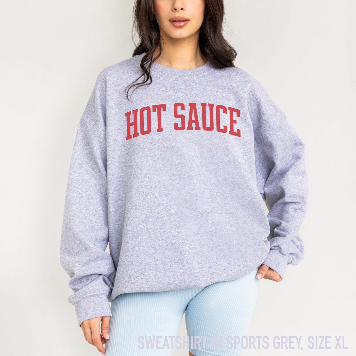 Hot Sauce Condiment Foodie Varsity Sweatshirt