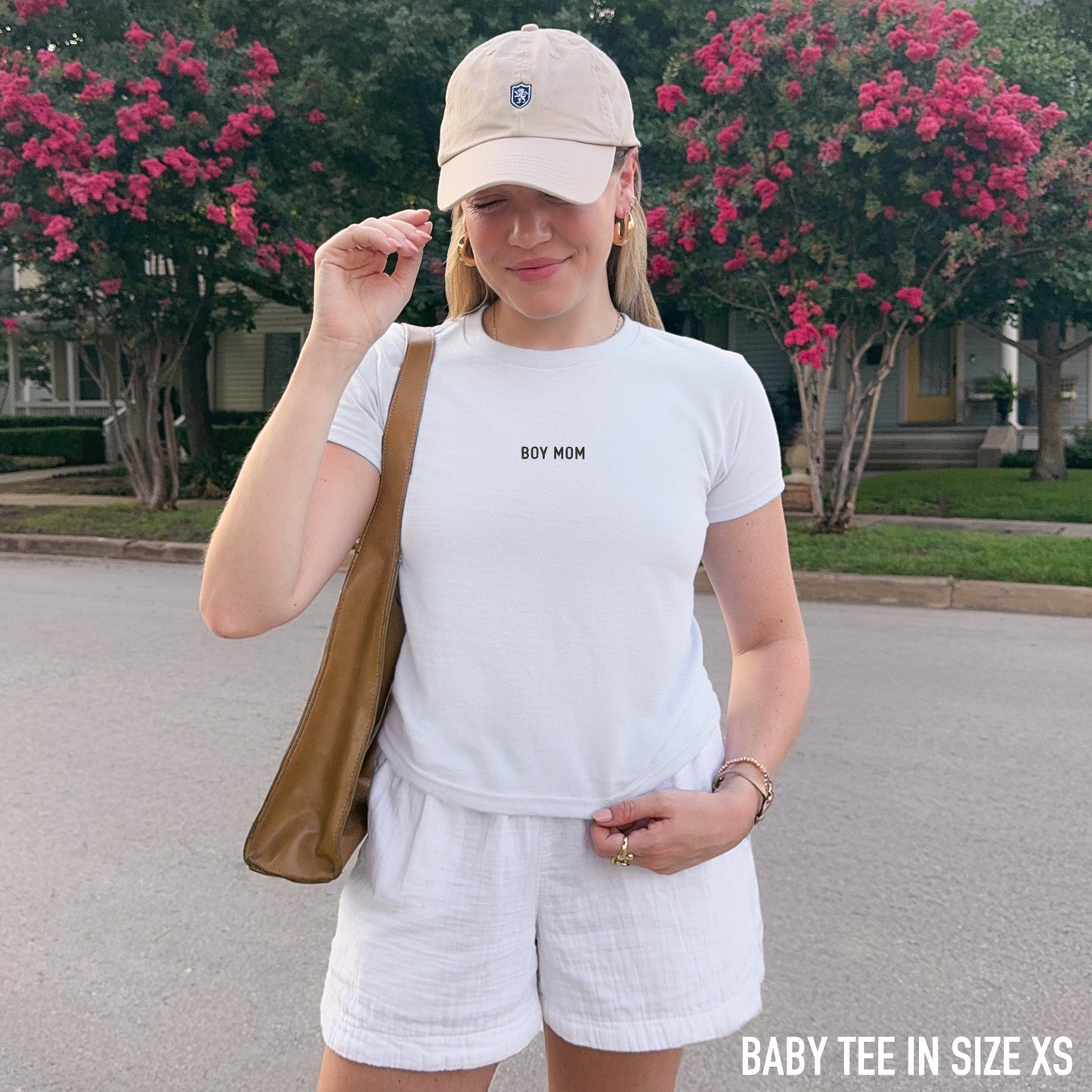 Boy Mom Embroidered Baby Tee