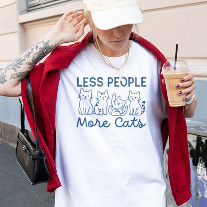 Less People More Cats Premium T-Shirt