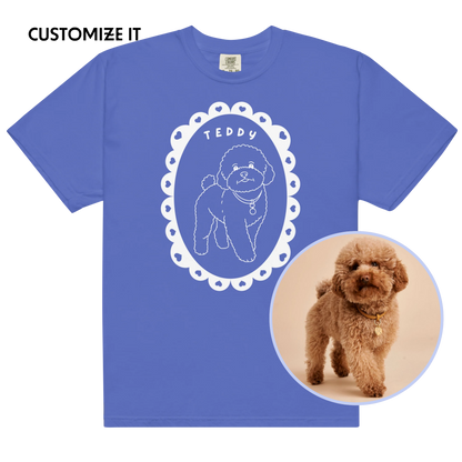 CUSTOM Pet Portrait Heart Frame Classic T-Shirt
