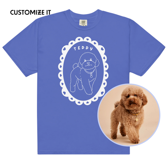 CUSTOM Pet Portrait Heart Frame Classic T-Shirt