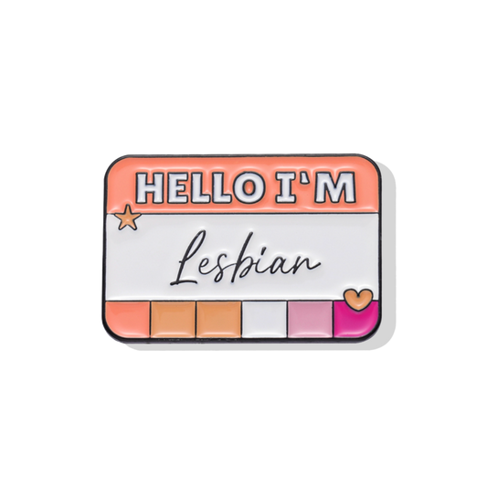 Hello I'm Lesbian Enamel Pin
