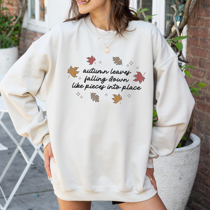 Autumn Leaves Falling All Too Well Crewneck Sweatshirt