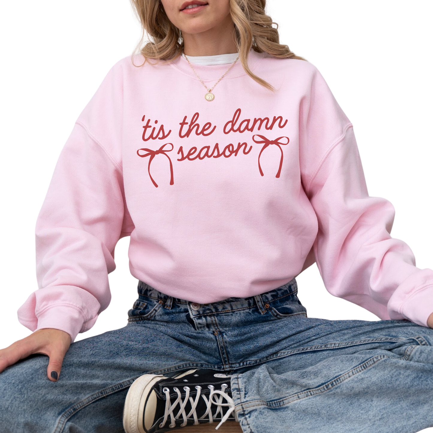 ‘Tis The Damn Season Christmas Crewneck Sweatshirt