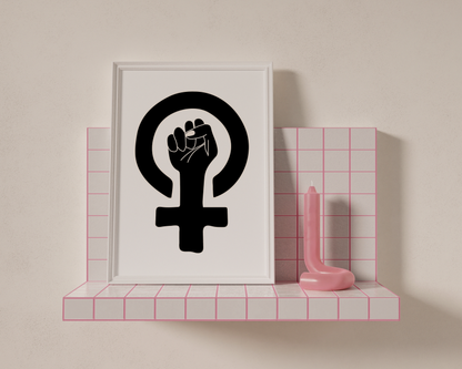 Feminist Girl Power Fist Poster