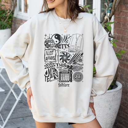 folklore Album Lyrics Taylor Crewneck Sweatshirt