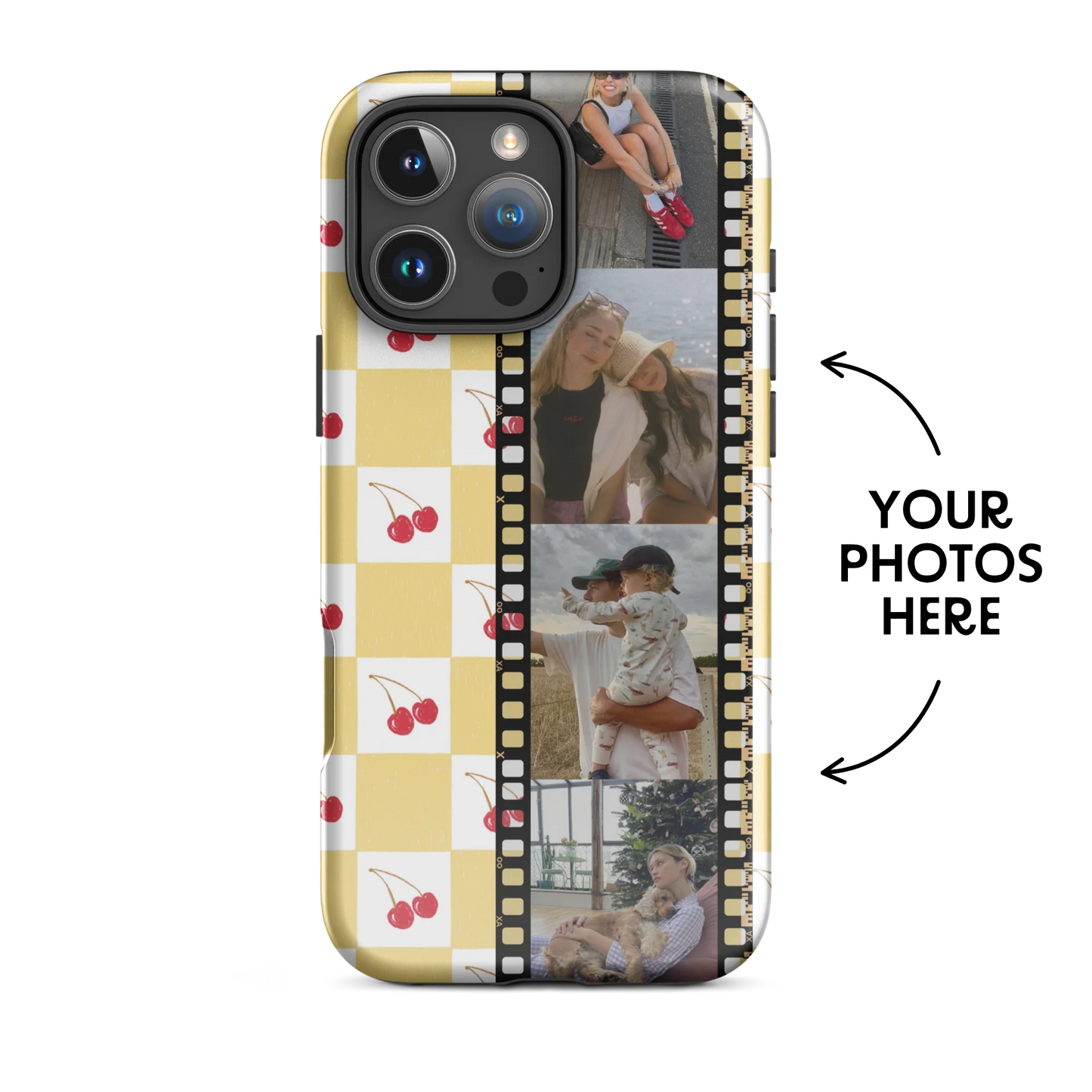 CUSTOM PHOTO Lemon Cherry Pop Aesthetic iPhone Case