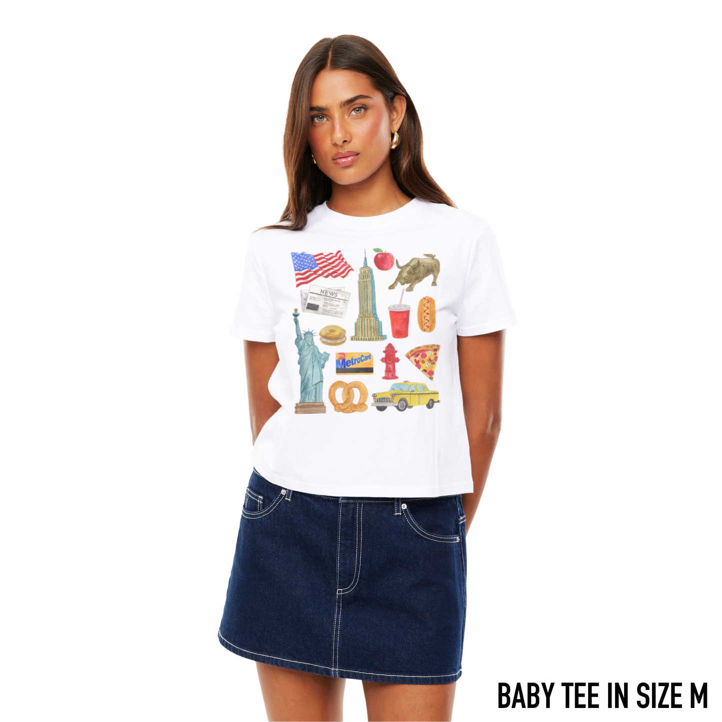 New York City Illustrations Baby Tee