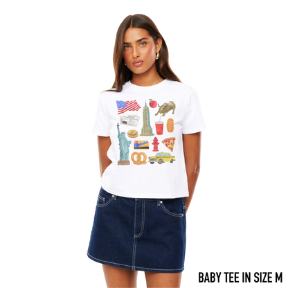 New York City Illustrations Baby Tee