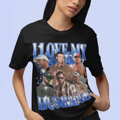 CUSTOM I Love My Husband Photo Bootleg T-Shirt