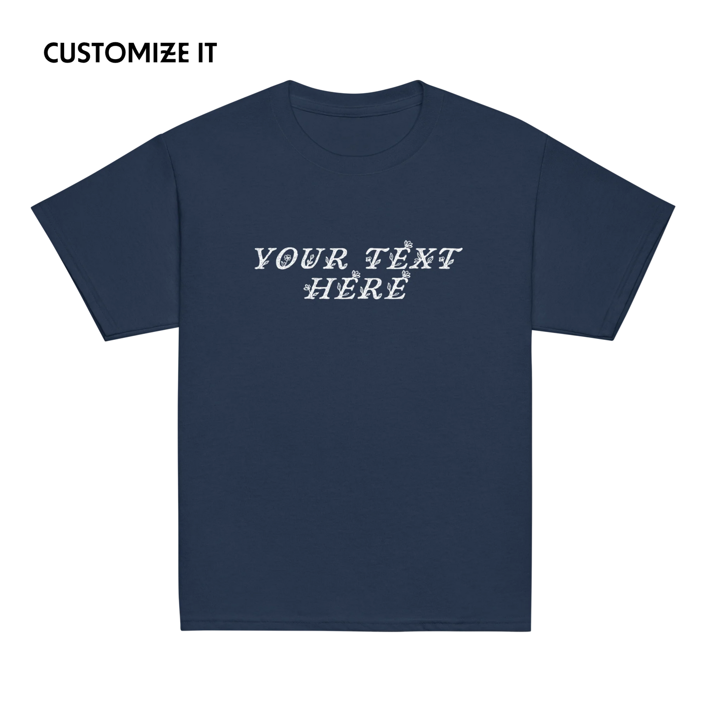 CUSTOM Your Text Floral Baby Tee