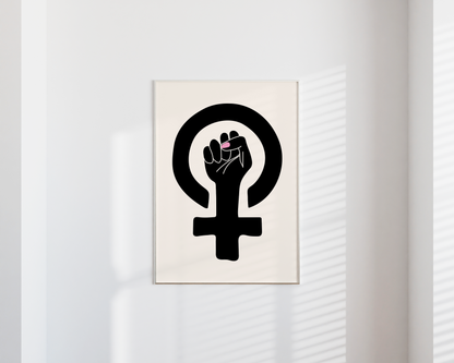 Feminist Girl Power Fist Poster