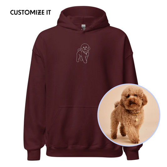 CUSTOM YOUR PET Portrait Embroidered Hoodie