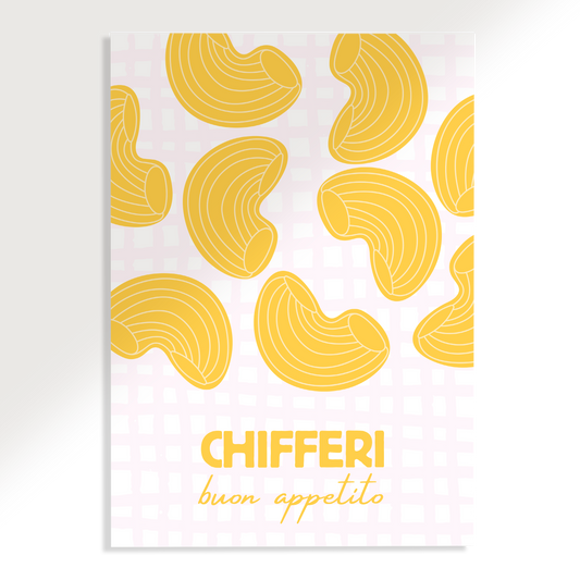 Chifferi Pasta Checkered Poster