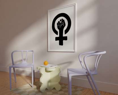 Feminist Girl Power Fist Poster