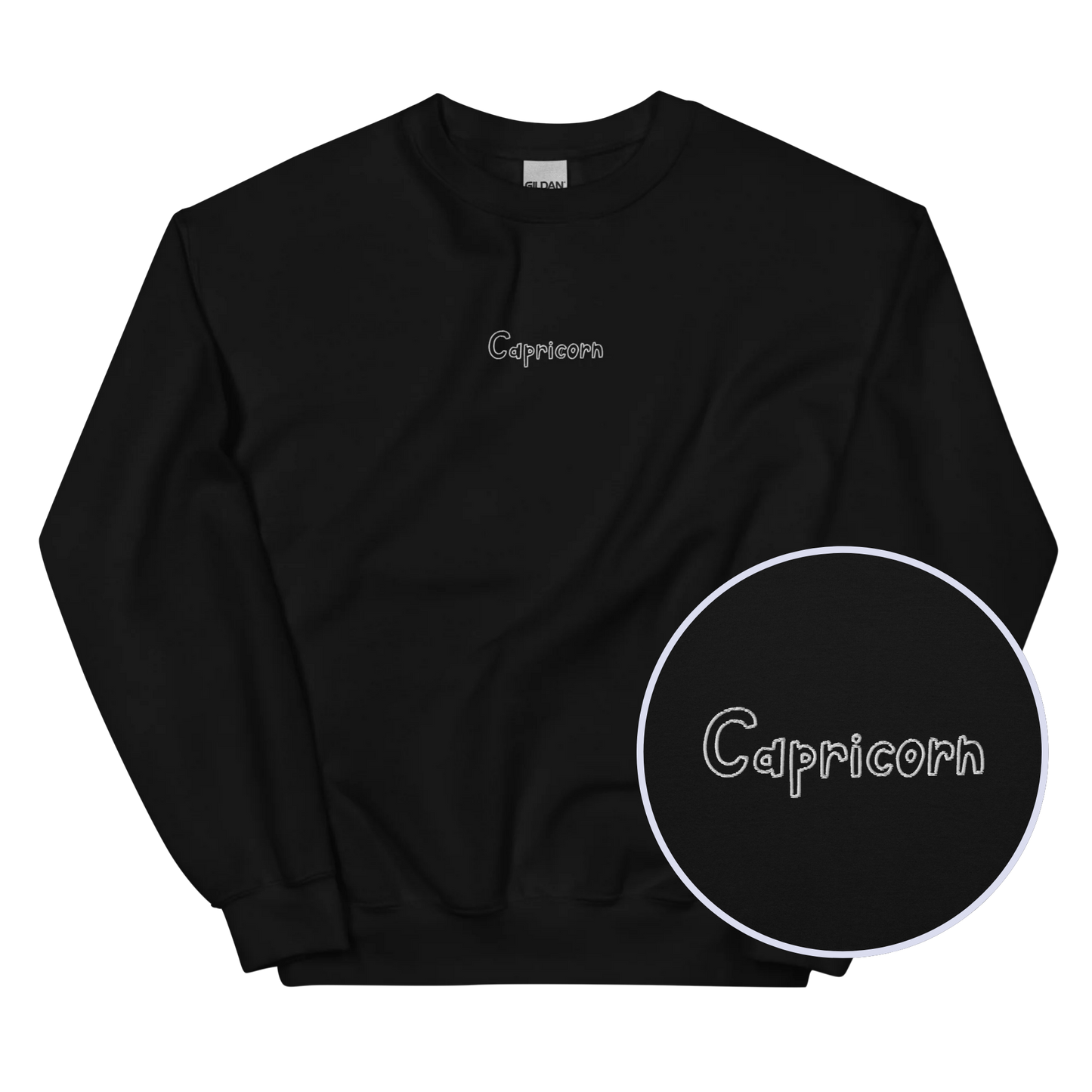 Capricorn Zodiac Embroidered Sweatshirt