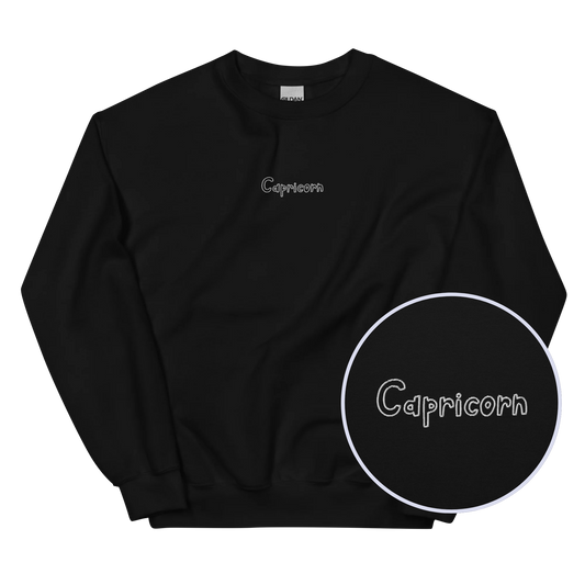 Capricorn Zodiac Embroidered Sweatshirt