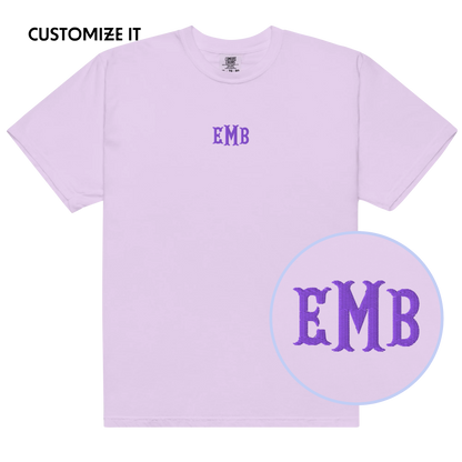 CUSTOM Fishtail Monogrammed Initials Embroidered Classic T-Shirt