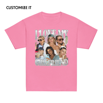 CUSTOM I Love My Girlfriend Photo Bootleg Baby Tee