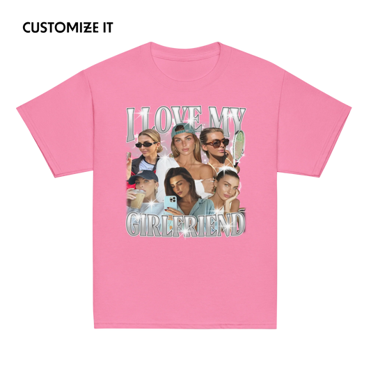 CUSTOM I Love My Girlfriend Photo Bootleg Baby Tee