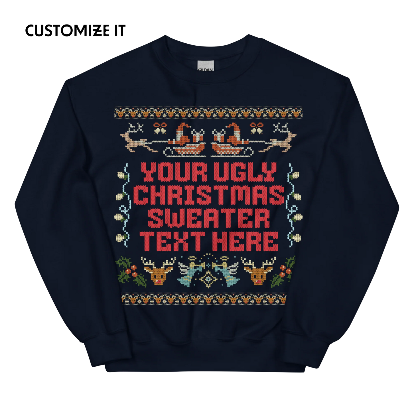 CUSTOM Ugly Christmas Sweater Sweatshirt