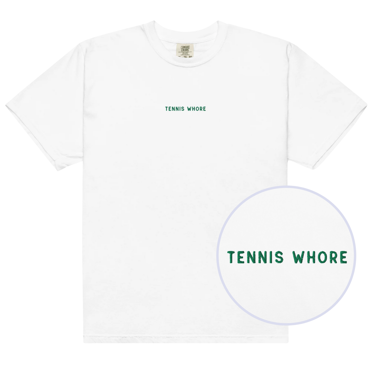 Tennis Whore Embroidered Premium T-Shirt