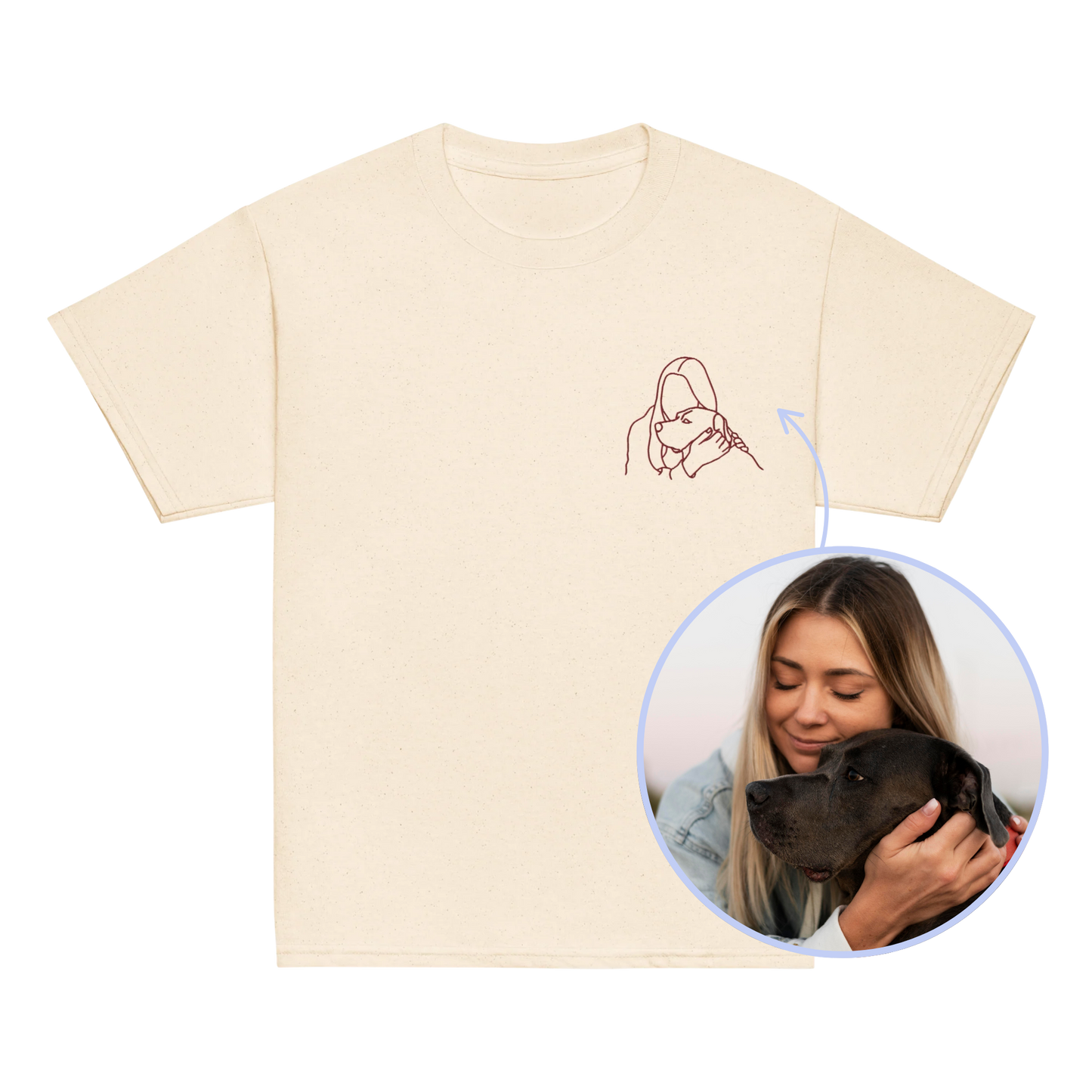 CUSTOM Embroidered Photo Portrait Baby Tee
