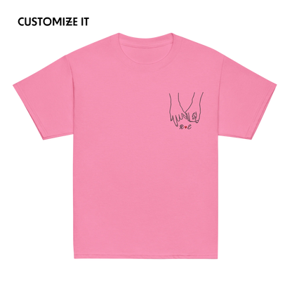 CUSTOM Couple Initials Embroidered Baby Tee - Forever Linked