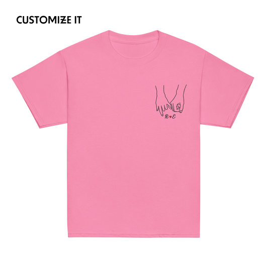 CUSTOM Couple Initials Embroidered Baby Tee - Forever Linked