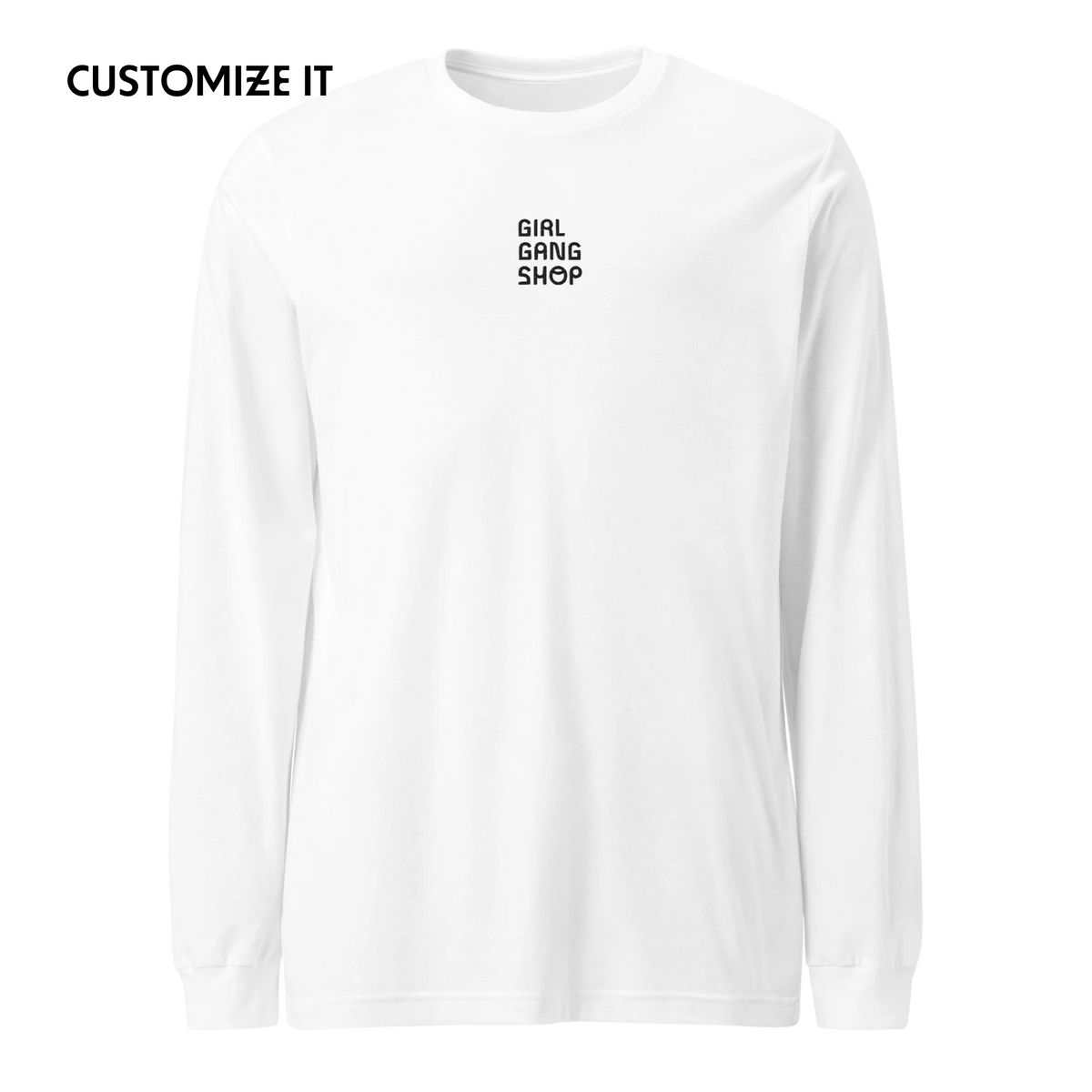CUSTOM YOUR LOGO Embroidered Long Sleeve T-Shirt