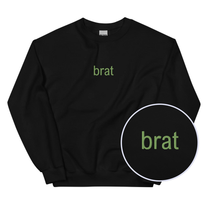 brat XCX Embroidered Crewneck Sweatshirt